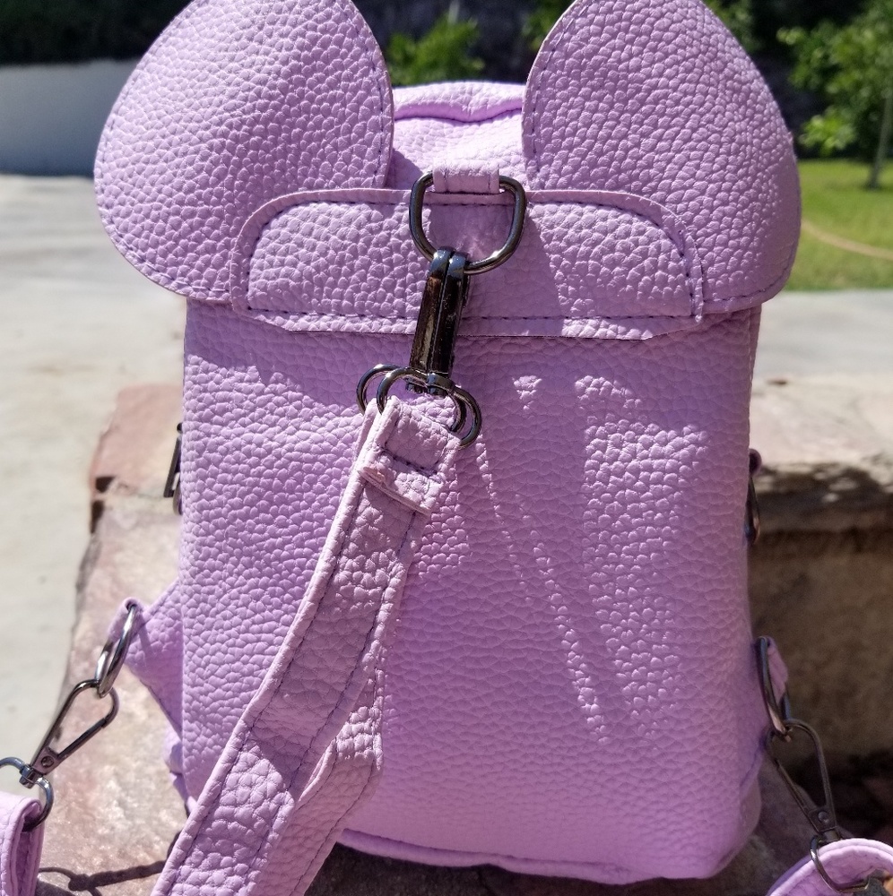 Purple & white Minnie Mouse Backpack - Picture 5 of 7